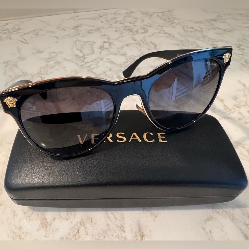 Versace Black and Gold Sunglasses